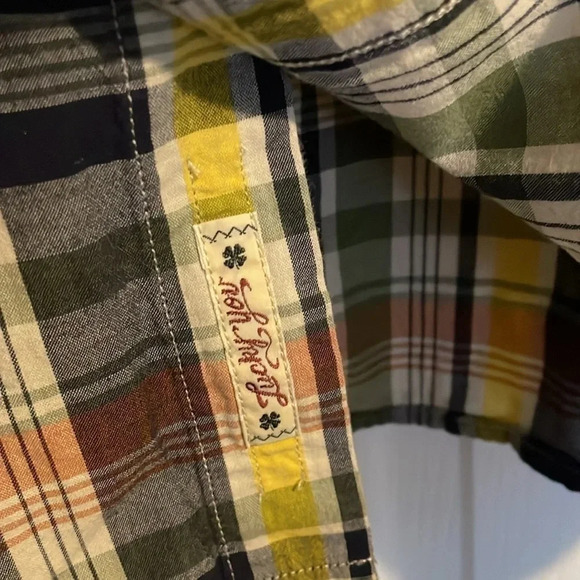 Lucky Brand Distinctive Western men’s plaid button down shirt size large - Picture 4 of 8